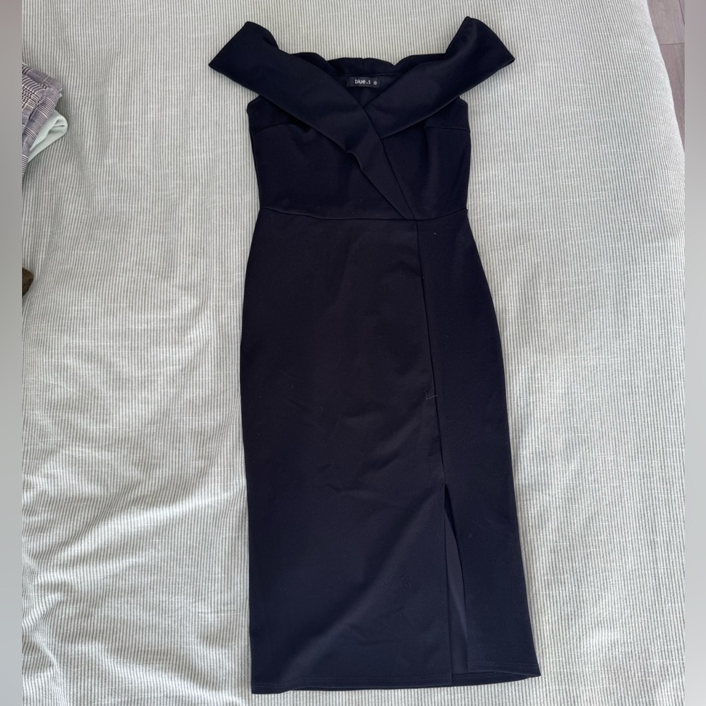 Black off the shoulder dress